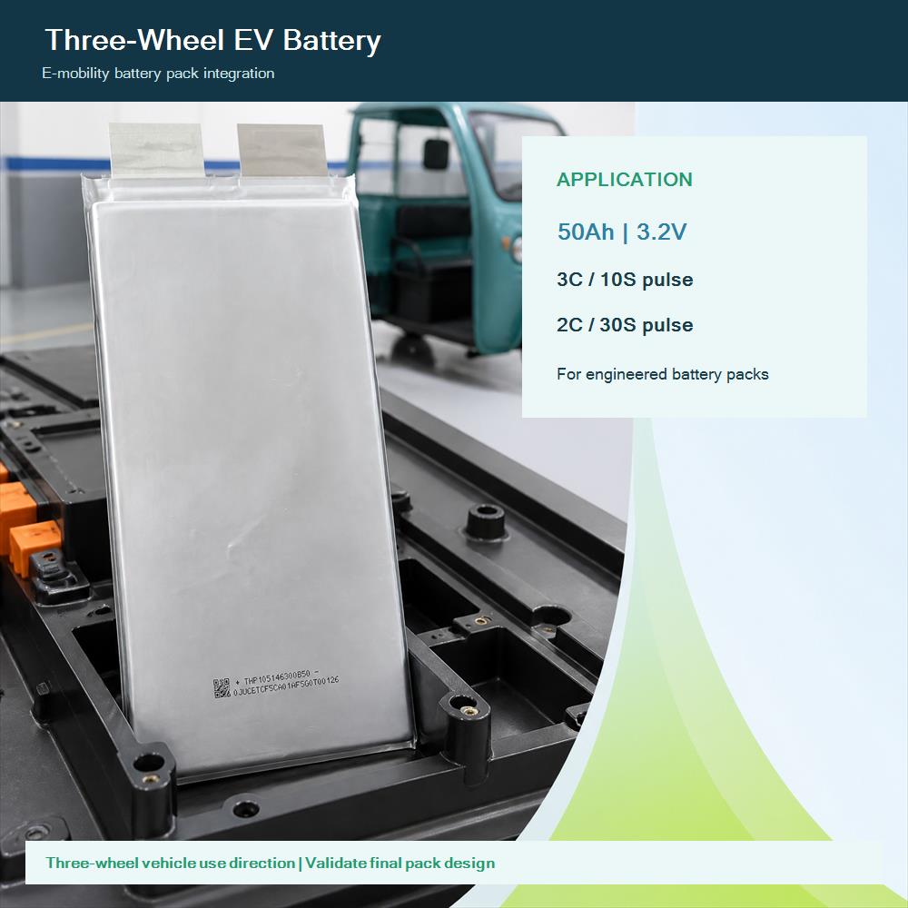 50Ah 3.2V LiFePO4 Soft Pack Battery Cell | 2000 Cycles High Capacity Pouch Cell for EV & Solar