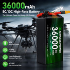 10787191 Semi Solid State Battery 36000mAh 3.7V 350Whkg High Density Agriculture Spraying Drone UAV Long Flight Duration Pack