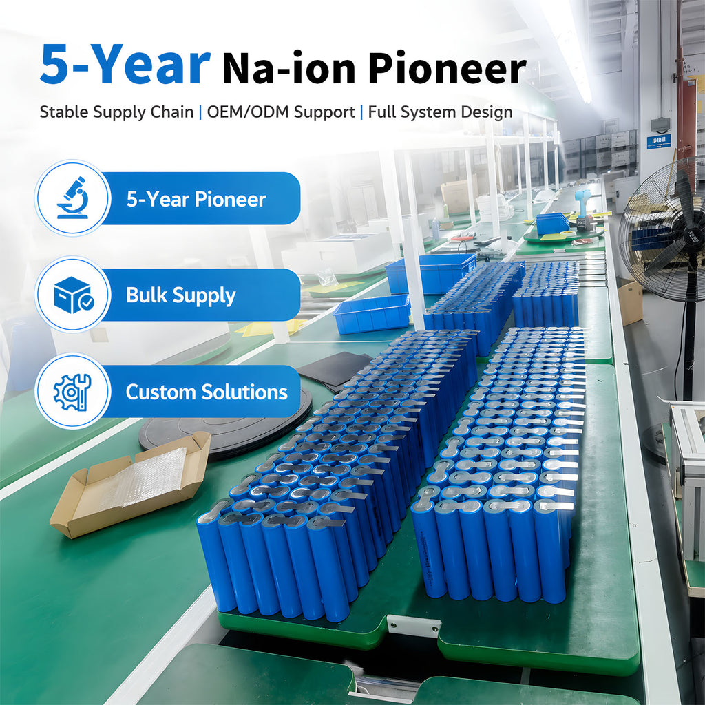 Industrial Sodium Ion Battery 10Ah 3V 32140 For AGV Robotics Logistic Automation Direct Li Ion Alternative Reliable Cell