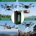1187187 Lipo Battery 22000mAh 3.7V 15C 25C High Capacity Agriculture Spraying Drone UAV Professional Rechargeable Power Pack