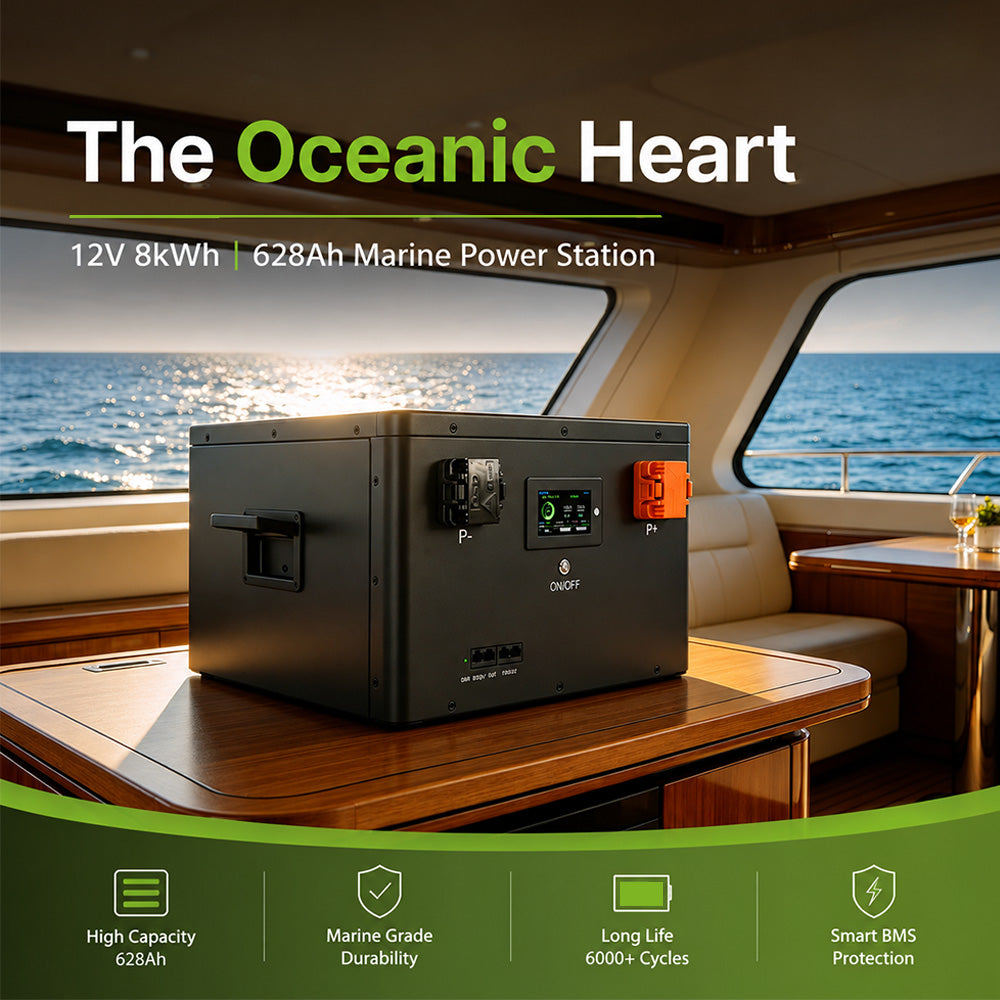 12V 8KWH Ultra-Large Capacity Off-Grid Power Supply for Luxury Yachts