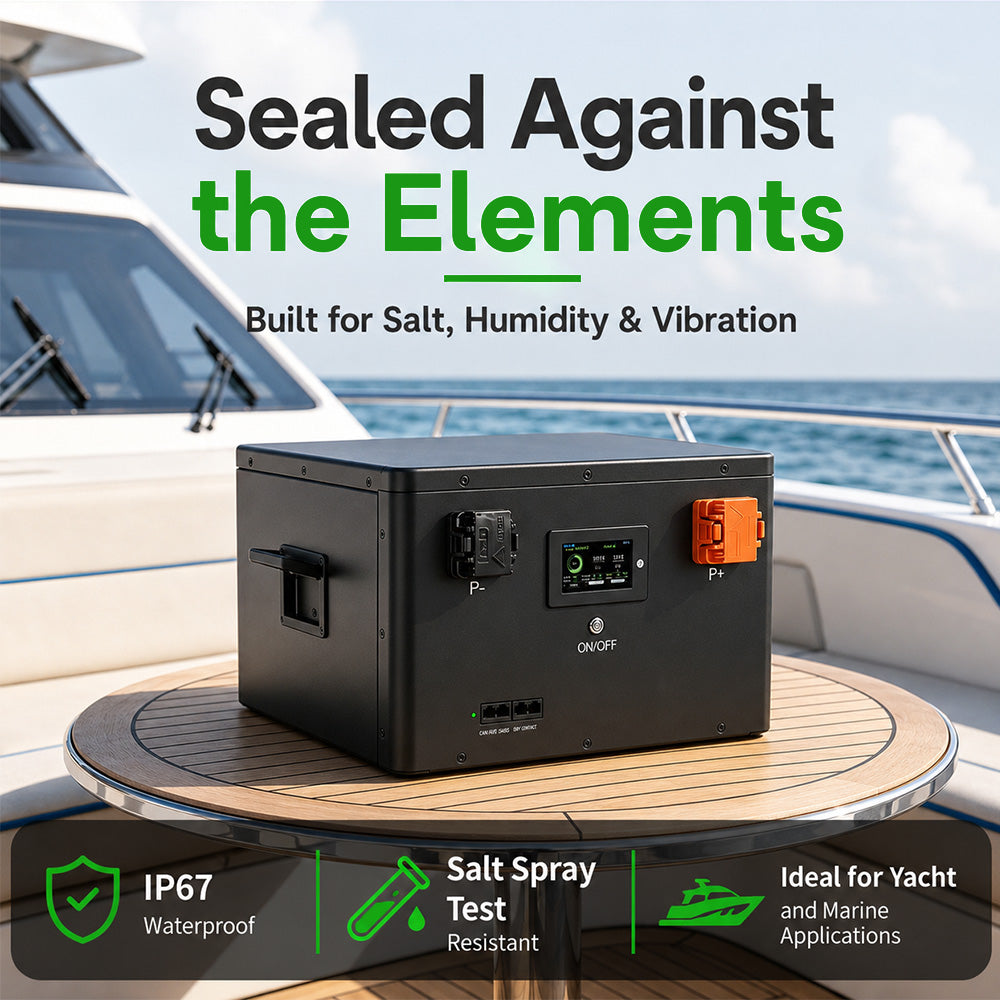 12V 8KWH Ultra-Large Capacity Off-Grid Power Supply for Luxury Yachts