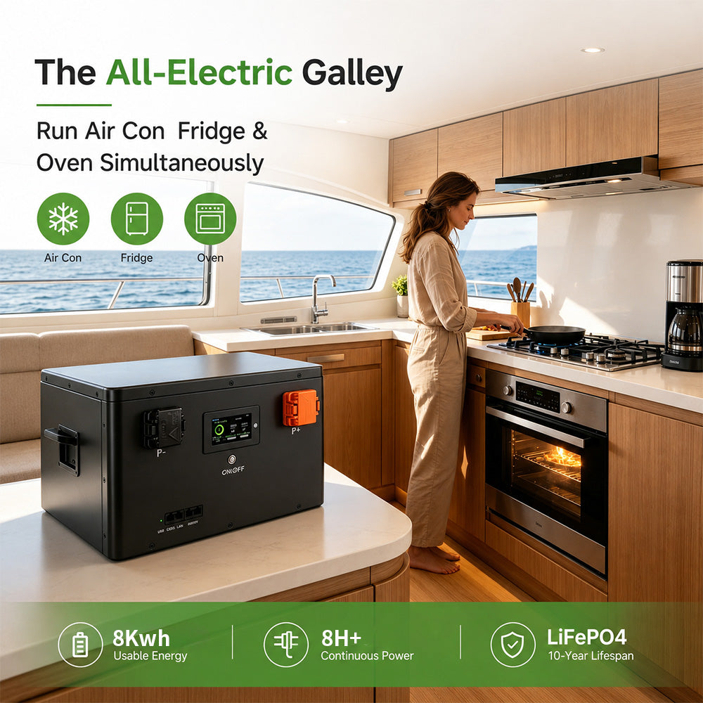 12V 8KWH Ultra-Large Capacity Off-Grid Power Supply for Luxury Yachts