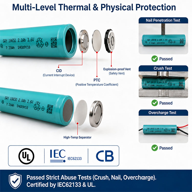 18650 Li-ion Power Cell2000mAh|3.7V|10C (20A)