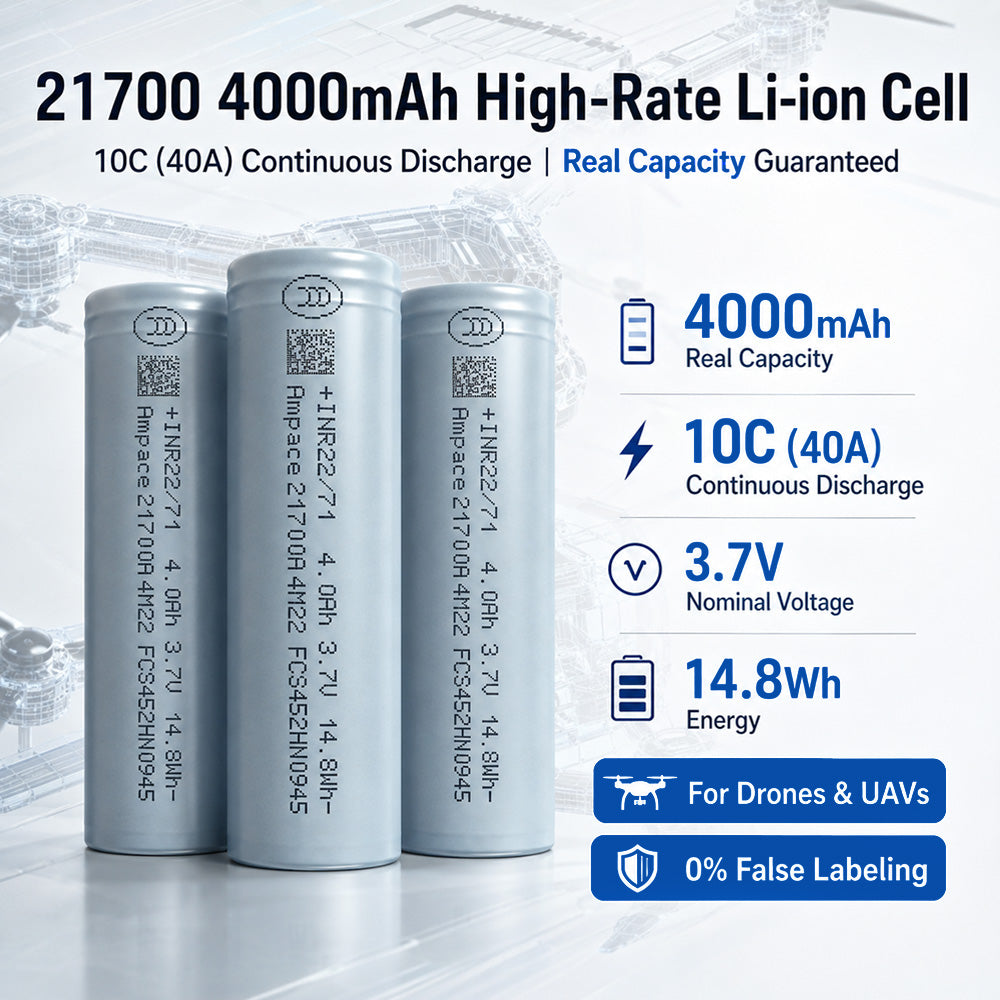 21700 4000mAh High-Rate Li-ion Cell 10C (40A)