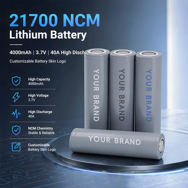 High-Rate Tianyi 21700 4000mAh 10C Li-ion Battery Cell | Custom Logo OEM for Power Tools（100piece/box）