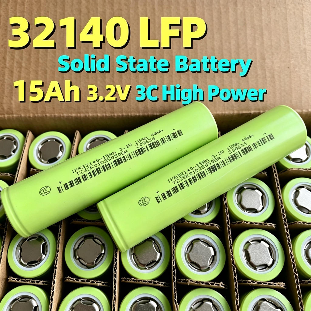 Premium JSK 15Ah 3C Solid State LiFePO4 Battery 32140 Cell 3.2V Cylindrical Lithium Iron Phosphate for Solar ESS RV Marine（40 pieces/box）