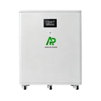 Front view of Ampulse Power 32kWh home solar energy storage battery system.