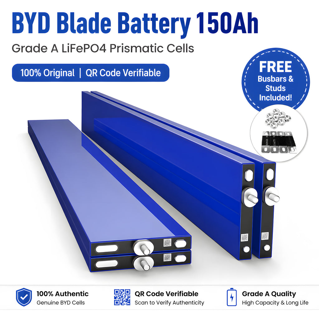 BYD 150Ah Blade Battery 3.2V LFP Cell for Solar & EV Home ESS（6 pieces/box）