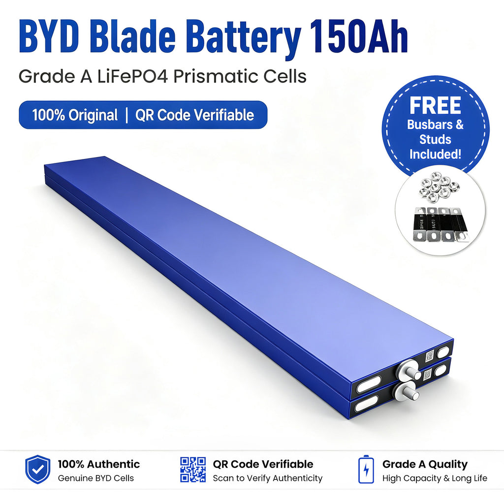 BYD 150Ah Blade Battery 3.2V LFP Cell for Solar & EV Home ESS（6 pieces/box）