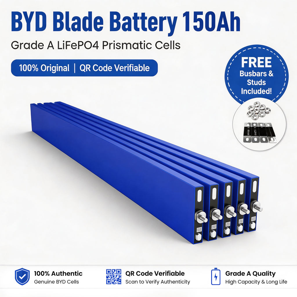 BYD 150Ah Blade Battery 3.2V LFP Cell for Solar & EV Home ESS（6 pieces/box）