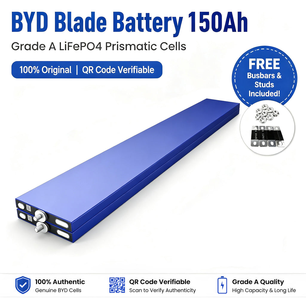 BYD 150Ah Blade Battery 3.2V LFP Cell for Solar & EV Home ESS（6 pieces/box）