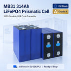 DDP EU Stock MB31 314Ah LiFePO4 Cells 3.2V Prismatic Battery 8000 Plus Cycles For Residential Solar System
