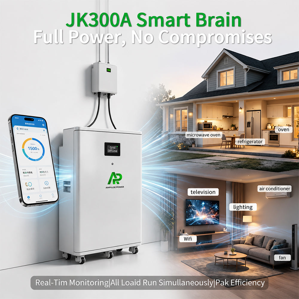 JK300A Smart BMS control system for home energy storage batteries.