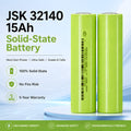 Premium JSK 15Ah 3C Solid State LiFePO4 Battery 32140 Cell 3.2V Cylindrical Lithium Iron Phosphate for Solar ESS RV Marine（40 pieces/box）