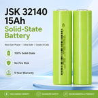 Premium JSK 15Ah 3C Solid State LiFePO4 Battery 32140 Cell 3.2V Cylindrical Lithium Iron Phosphate for Solar ESS RV Marine（40 pieces/box）