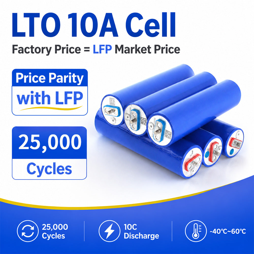 LTO 10A battery Cell 25,000 Cycles 1 0C  Discharge -40-60℃