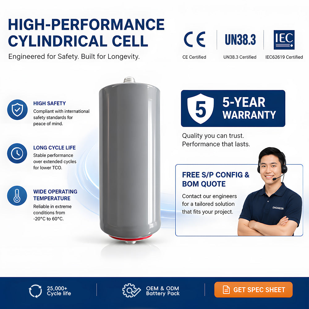 LTO 30A battery Cell 25,000 Cycles 10C Discharge -40-60°C