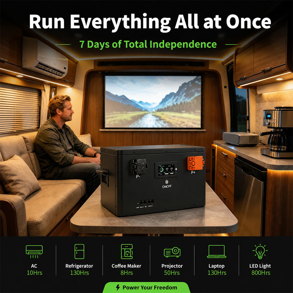 12V 8KWH RV Off-Grid Battery Pack