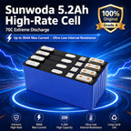Sunwoda 70C High Rate 3.7V 5.2Ah 364A LiFePO4 Prismatic Cell for Racing & Starter