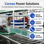 Cornex 120Ah 3.2V High Power LiFePO4 Battery Cell 5C Continuous 9C Peak For Car Audio Bass Amplifier System Grade A