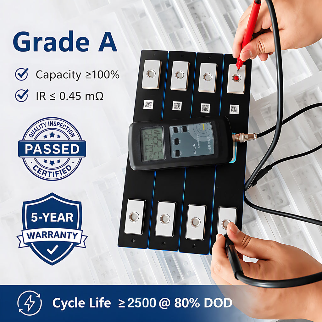 Premium 3.2V CORNEX 163Ah LiFePO4 Grade A Prismatic Cells - Long Life Solar Storage Battery（8 pieces/box）