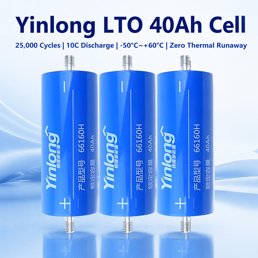 Yinlong 66160H 40Ah LTO cell, 25000+ cycles, 10C discharge