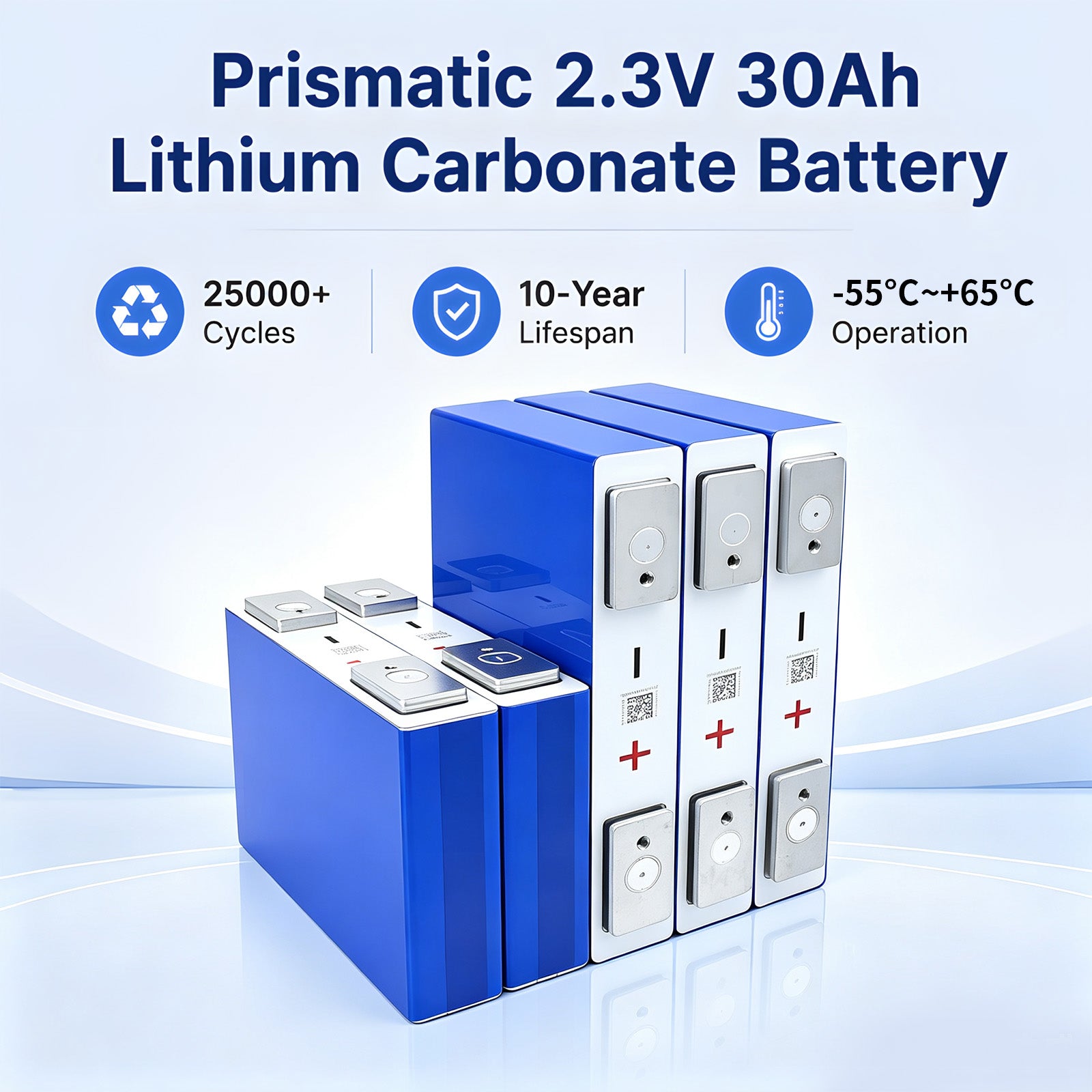 Yinlong 2.3V 30Ah LTO Cell | 25000 Cycles Lithium Titanate Battery Prismatic Cell （6 pieces/box）